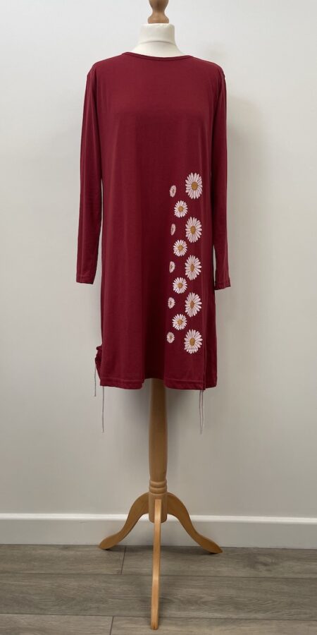 Tofisa reddish pink long t-shirt top (approx size 12-14)