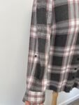 Tu grey pink chequered shirt with button down front – full view
