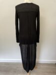 Zara black long back, short front top – full view