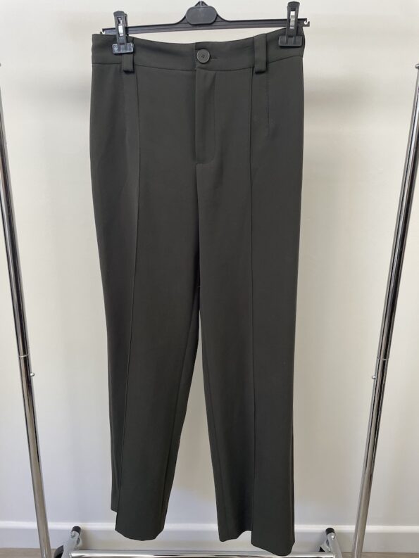 Zara khaki green long tall smart/office trousers