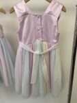 2x Jona Michelle matching girls party dresses rainbow tulle – front