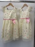 2x Jona Michelle matching girls party dresses, age 5 & 7