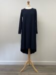 Anaya scuba fabric stretchy navy blue long, modest tunic dress, Size 8