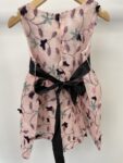 Crepe pink purple butterfly girls party dress – full view