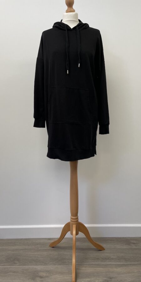 Defacto long black hoodie, size 10 M