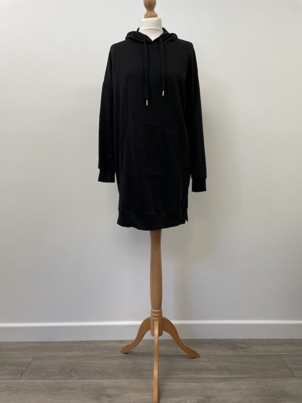 Defacto long black hoodie, size 10 M