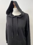 De Facto long black hoodie – full view