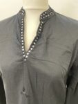 Jupi black cotton tunic – full view