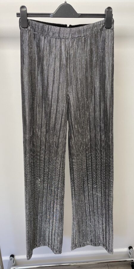 Lipsy London crepe silver and black long evening trousers
