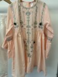 Misbah soft pink and white embroidered shalwar kameez set, size 28 (approximate age 5-6) – 1