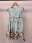 Monsoon cotton mint green daisy floral print girls dress, age 2