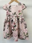 Monsoon role print pink dress – full view