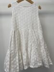 New with tag F&F white pointelle dress and denim jacket – full view