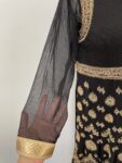 No label gold and black maxi dress – full view