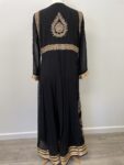 No label gold and black maxi dress – full view