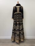No label black and gold maxi length dress