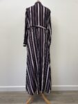 No label navy and pink striped maxi dress – full view