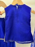 Sahiba vibrant blue with gold embroidery gharara set for little girl 2