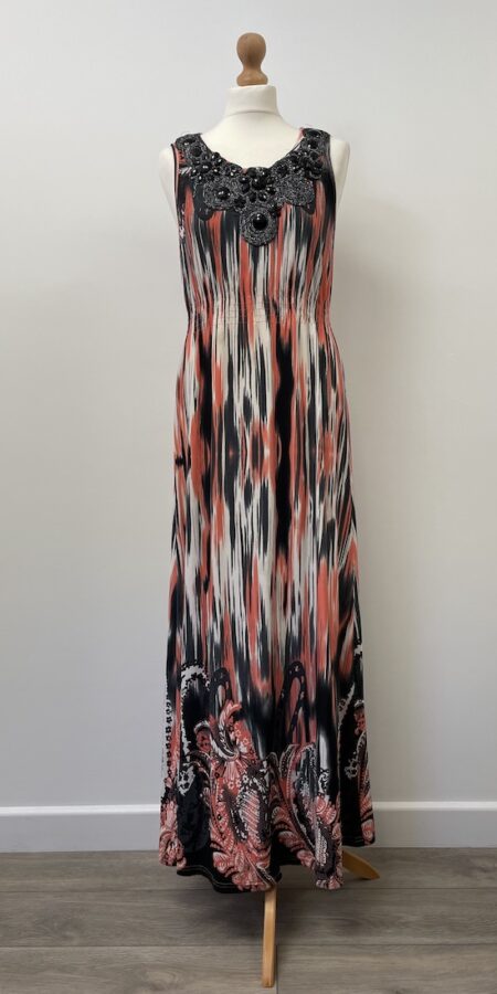 Select jersey maxi dress with beading, size 14