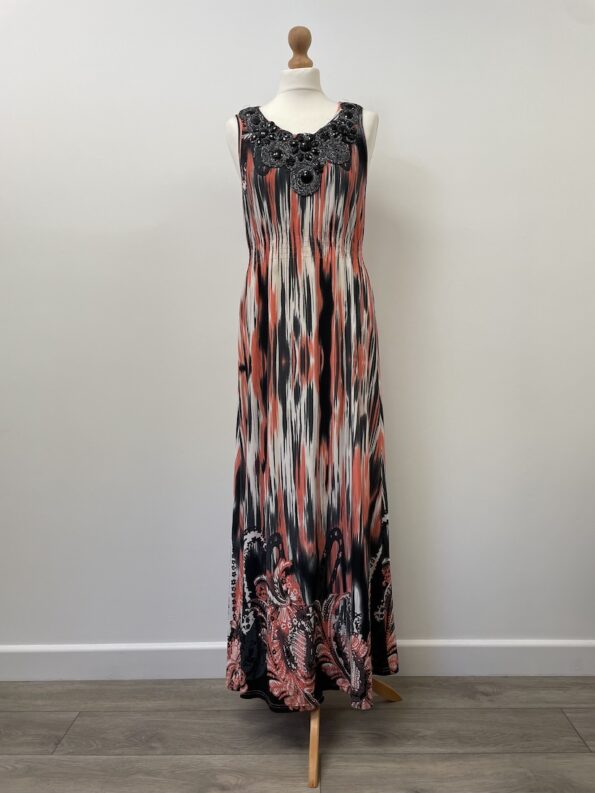 Select jersey maxi dress with beading, size 14