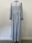 Shein sky blue long sleeve maxi dress – full view