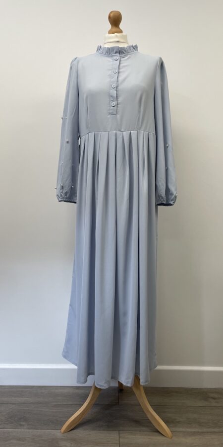 Shein light sky blue long sleeved maxi dress, fits size 10-12