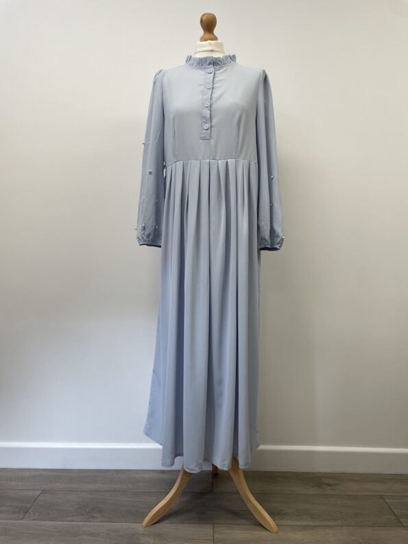 Shein light sky blue long sleeved maxi dress, fits size 10-12