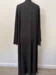 Abaya Buth black dobby kimono sleeved abaya – full view