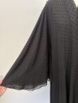Abaya Buth black dobby kimono sleeved abaya – full view