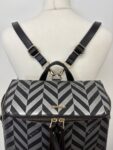 Black and silver backback – full view