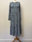 F&F midi dress blue and white – full view