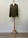 H&M satin khaki green shirt – full view 2