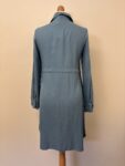 MIA blue long button front shirt – full view