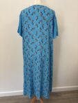 Blue short sleeved midi dress