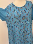 Blue short sleeved midi dress