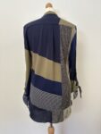 Next navy and olive green abstact long shirt – full view 2