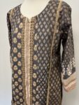 No label black and beige shalwar kameez – full view