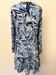 Ozzie Clarke London blue printed dress – full view