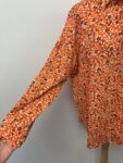 Papaya Matalan new tag orange floral ditsy print shirt – full view