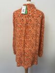 Papaya Matalan new tag orange floral ditsy print shirt – full view
