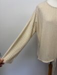 Papaya cream ribbed jumper – full view