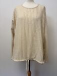 Papaya cream ribbed jumper – full view
