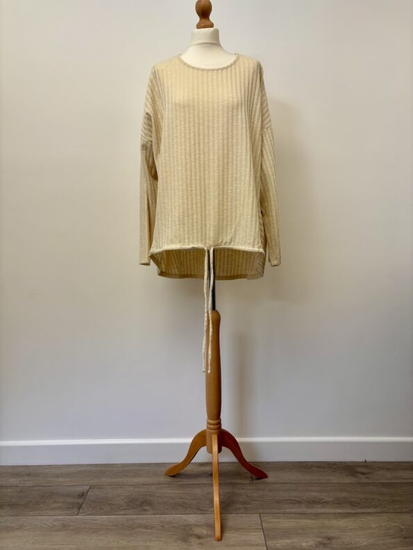 Papaya Matalan cream ribbed top, size 20