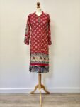 No label pink kurta with embroidery, Small