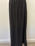 Plain black long skirt – full view