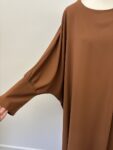 Plain brown abaya – full view