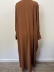 Plain brown abaya – full view