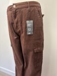 Primark new tag brown cargo trousers – full view