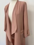 Primark pink open front long jacket – full view