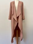 Primark pink open front long jacket – full view